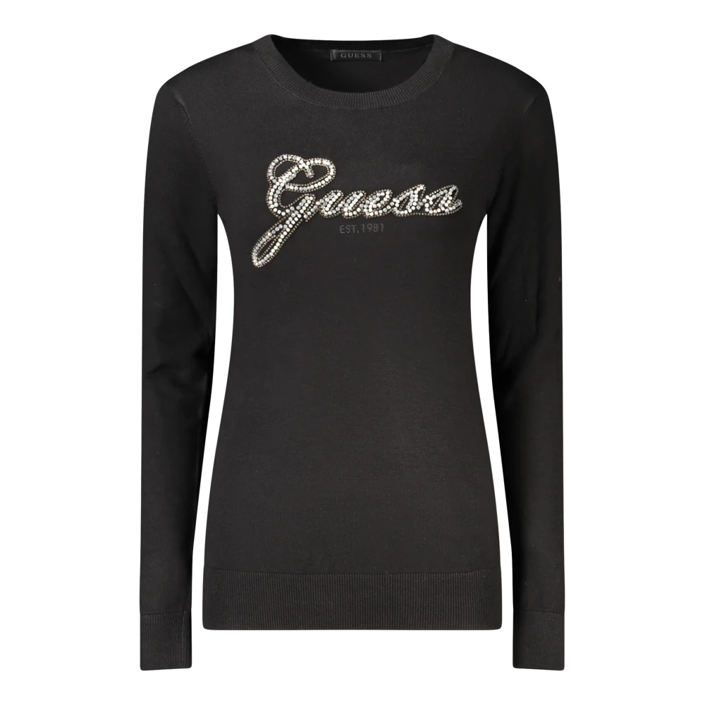 Guess Damen Noir Pull Georgia Mit Logo Und Rundhalsausschnitt Für - Bild 4