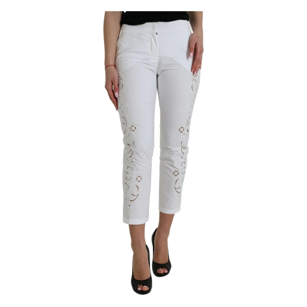 Dolce & Gabbana Damen Weiß - Luxus E Tapered Hose - Trousers - 2XS