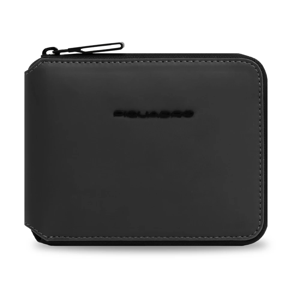 Piquadro Herren Schwarz - Zip-Around Geldbörse - Accessories - K - One Size