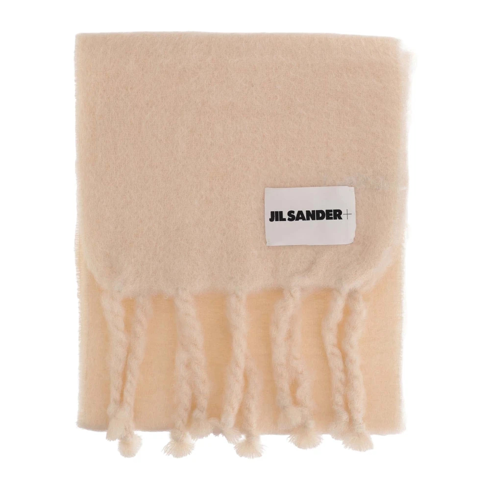 Jil Sander Damen Rosa - Wollmischung Schal Mit Fransen - Accessories - One Size