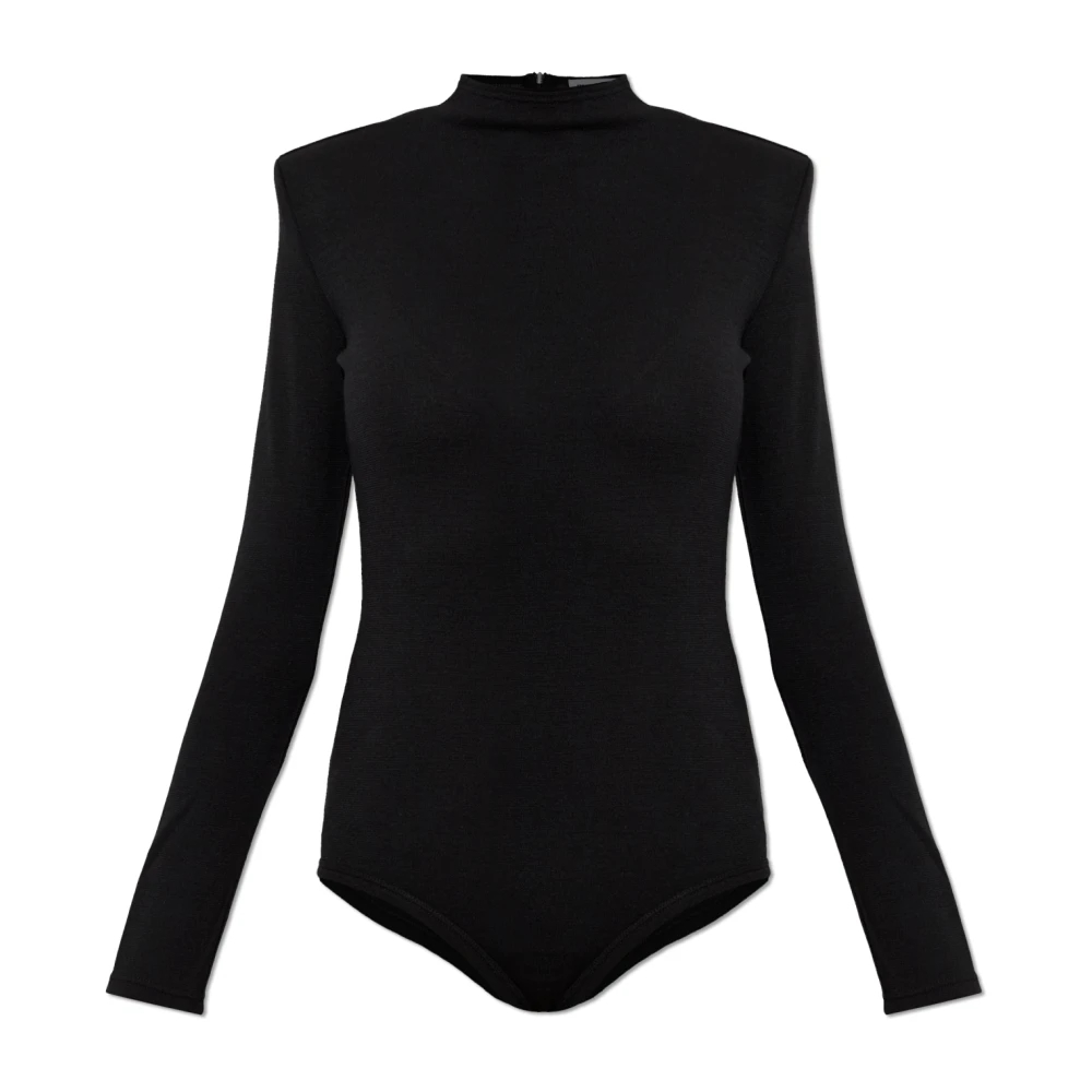 Jil Sander - Woll-Body Mit Langen Ärmeln - Tops - Damen - Schwarzk - S - Image 9