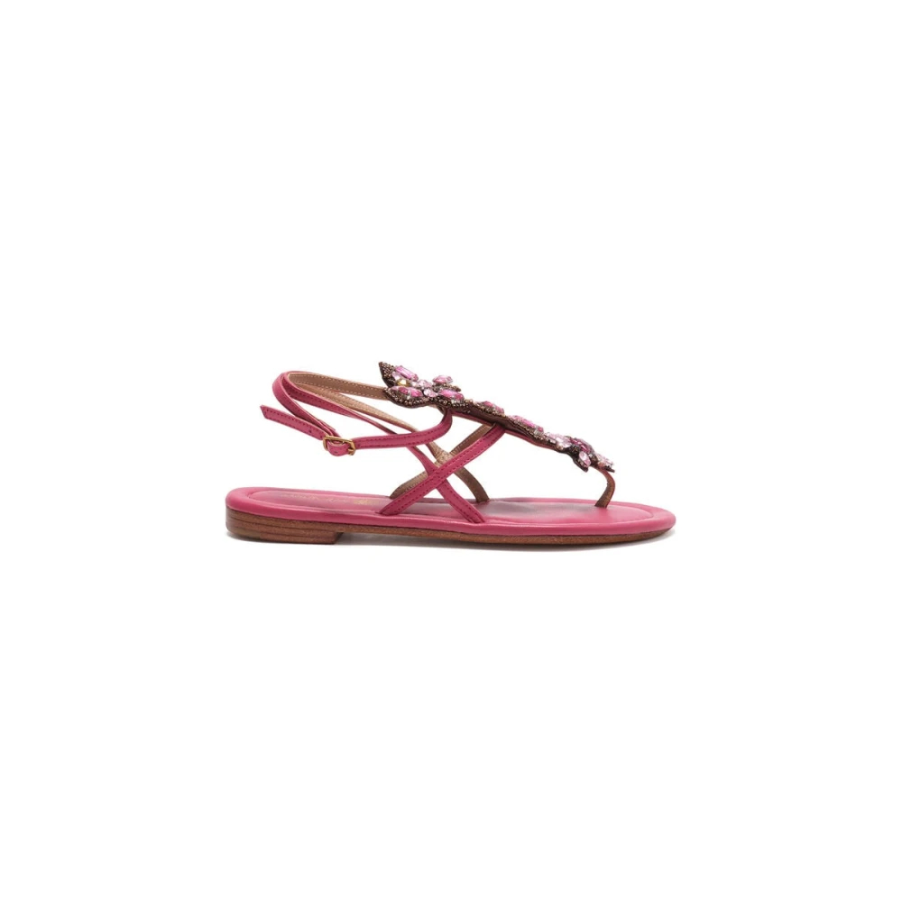 Maliparmi Damen Rosa - Shiny Butterfly Sandal - Shoes - 39 Eu