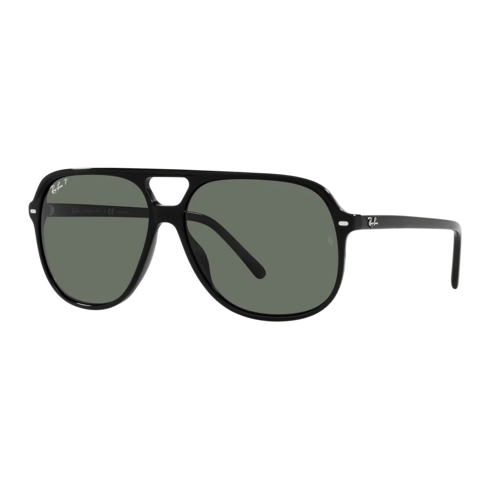 Ray-Ban Bill Sonnenbrillen Schwarz Fassung Grün Glas Polarisiert 56-14, RB2198 - Bild 7