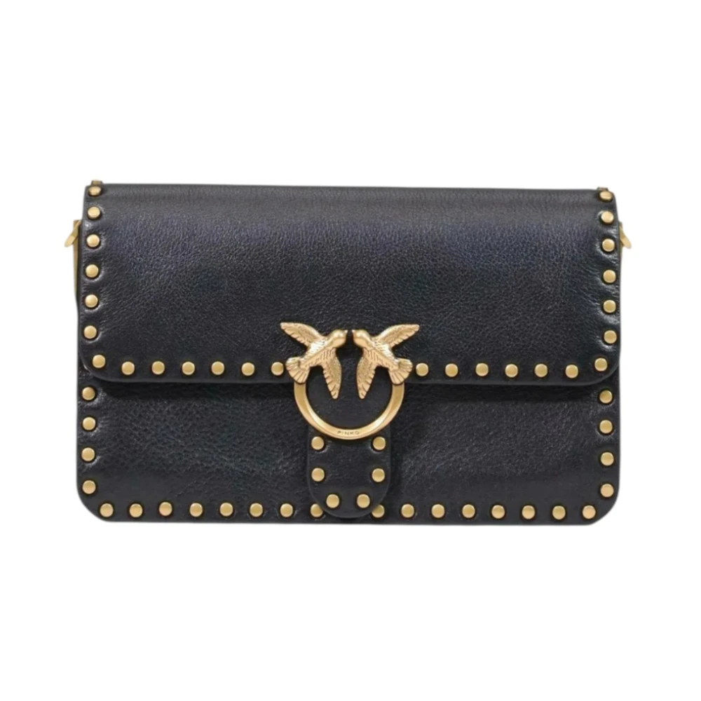 Pinko - Love One Slouchy Cl Studs Small - Bags - Damen - Schwarzk - One Size - Bild 8