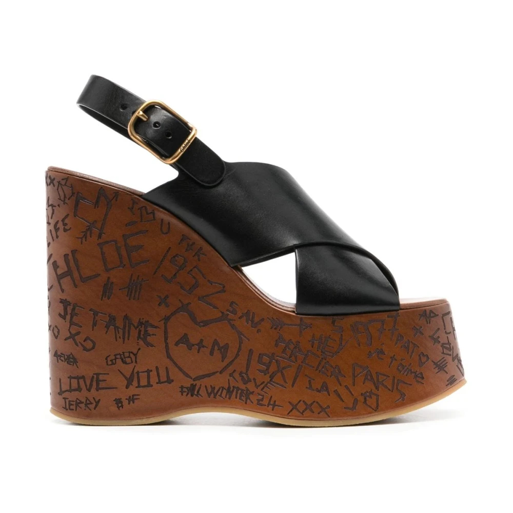 Chloé, Damen, Sandalen, CHLOE CHC24A02YLU, Schwarz, (40) - Bild 5