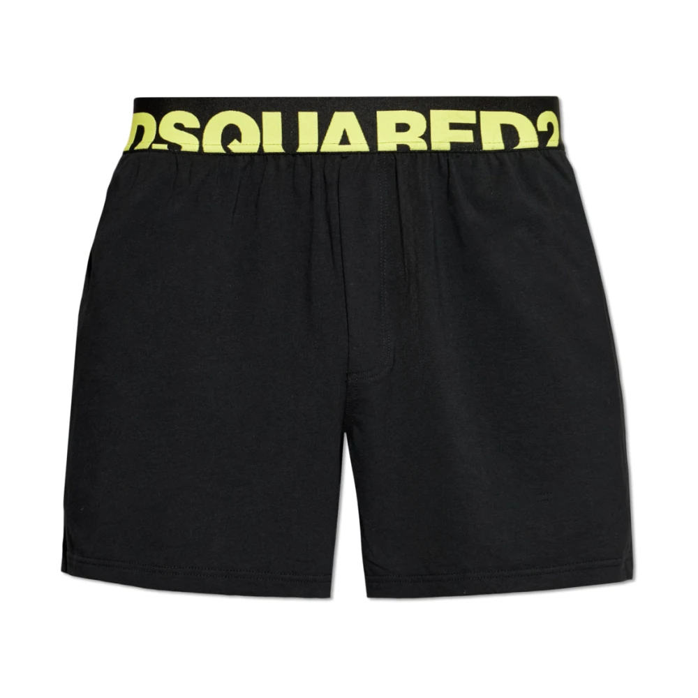 Dsquared2 Herren Schwarz - Baumwoll-Boxershorts Mit Logo - Underwear - K -Xl