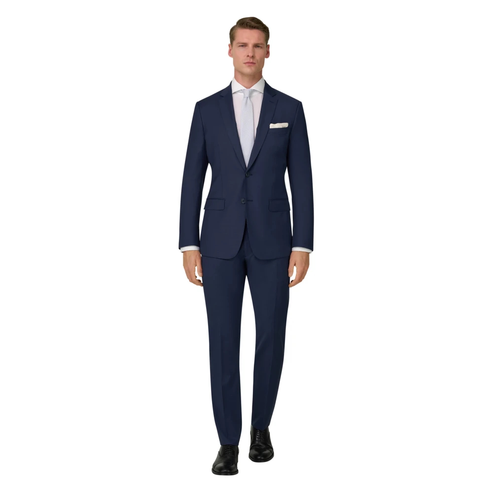 Boggi Milano Herren Blau - Micro-Muster Anzug - Suits - 2XL
