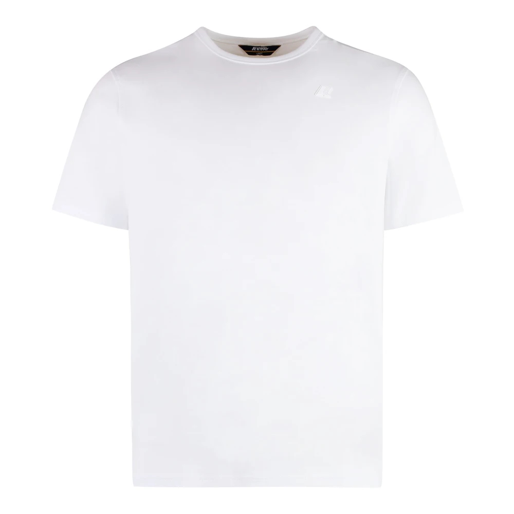 K-Way Herren Weiß - Adame Baumwoll-T-Shirt Mit Rundhalsausschnitt - Tops - Xl