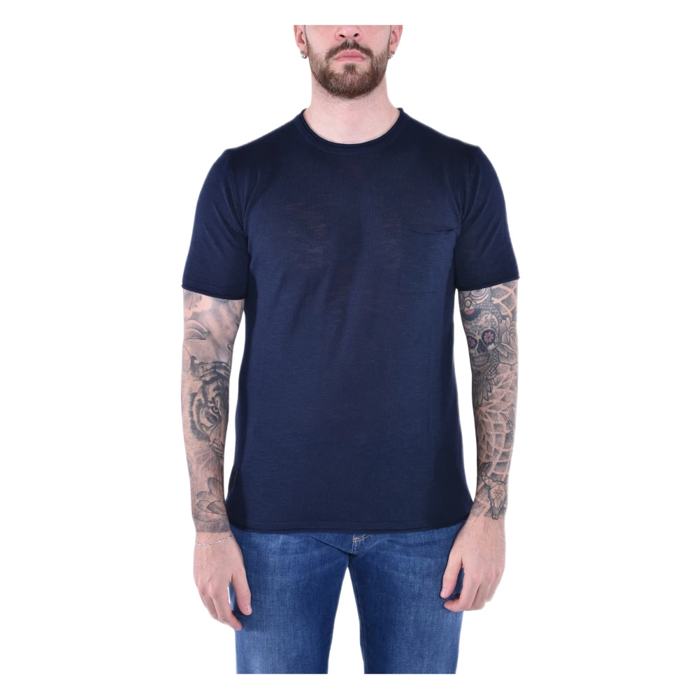 Blauer Herren Blau Er - Leichtes Rundhals-T-Shirt Mit Tasche - Tops - S