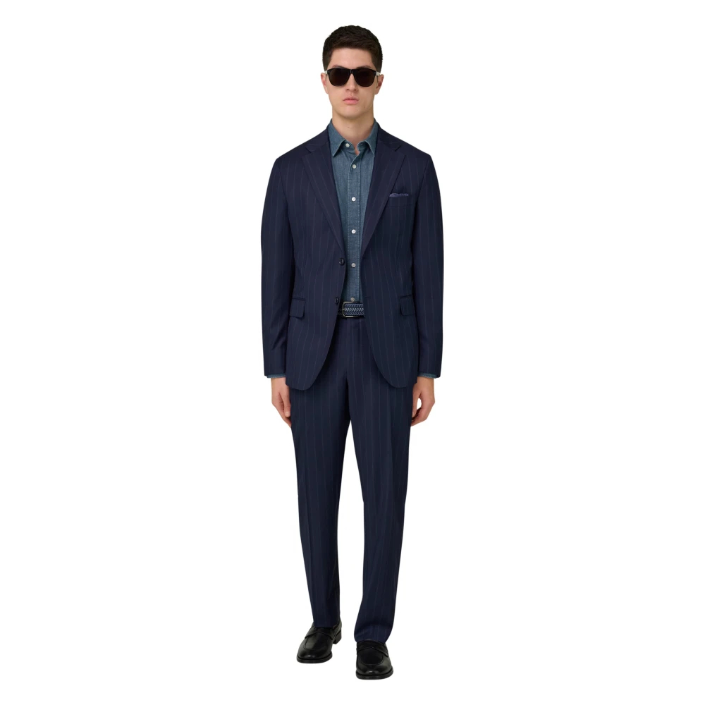 Boggi Milano Herren Blau - Nadelstreifenanzug - Suits - Xs