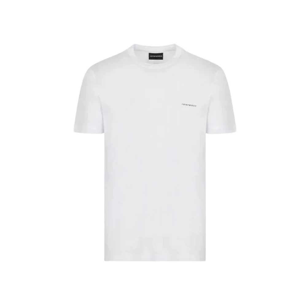 Emporio Armani Herren Weiß - Logo T-Shirt - Tops - S