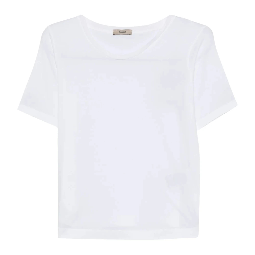 Herno Damen Weiß - T-Shirt Mit Rundhalsausschnitt - Tops - Xl