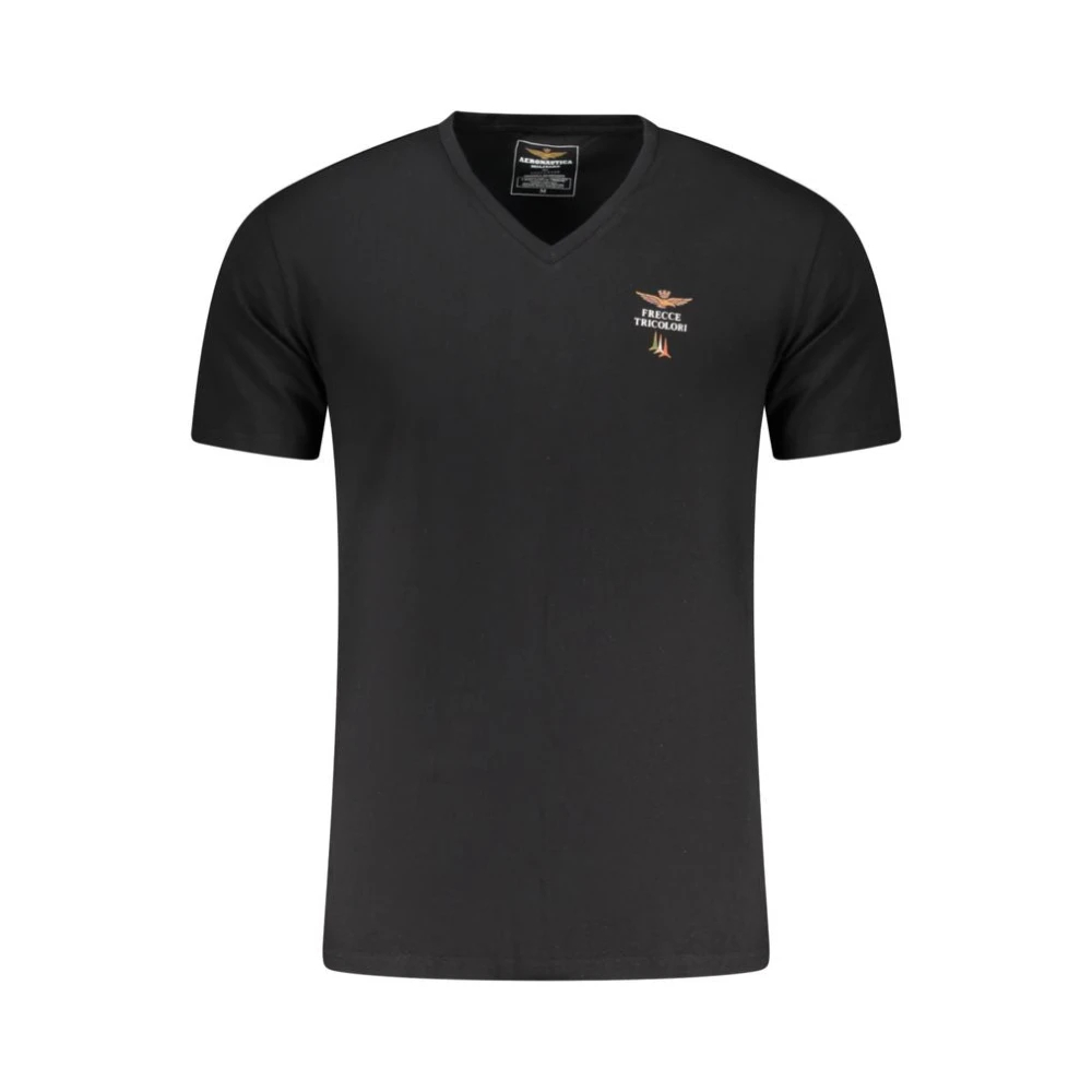 Aeronautica Militare Herren Schwarz - Outdoor T-Shirt - Tops - K -2Xl