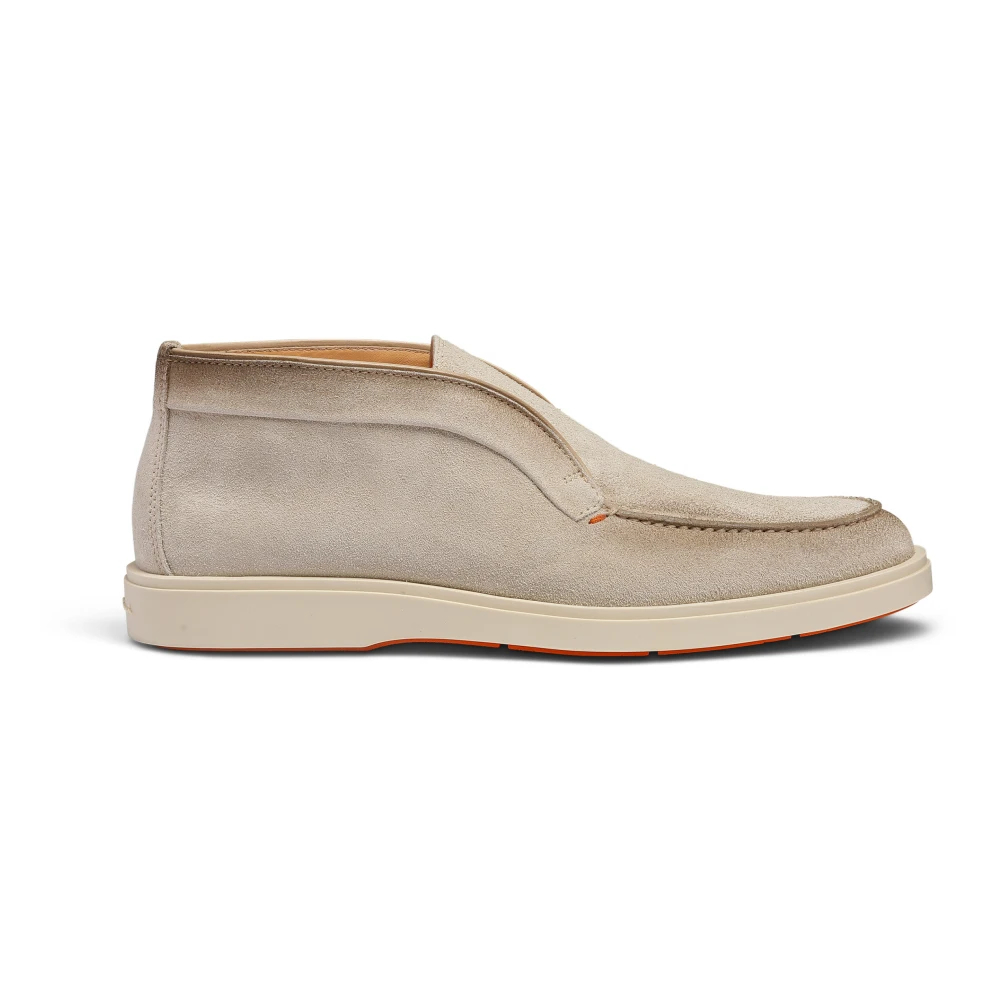 Santoni Herren Beige - Wildleder Desert Boot - Shoes - 42 1/2 Eu