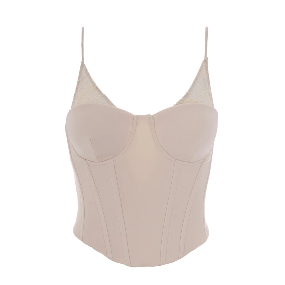 Patrizia Pepe Damen Beige - Top Im Bustier-Stil - Tops - M