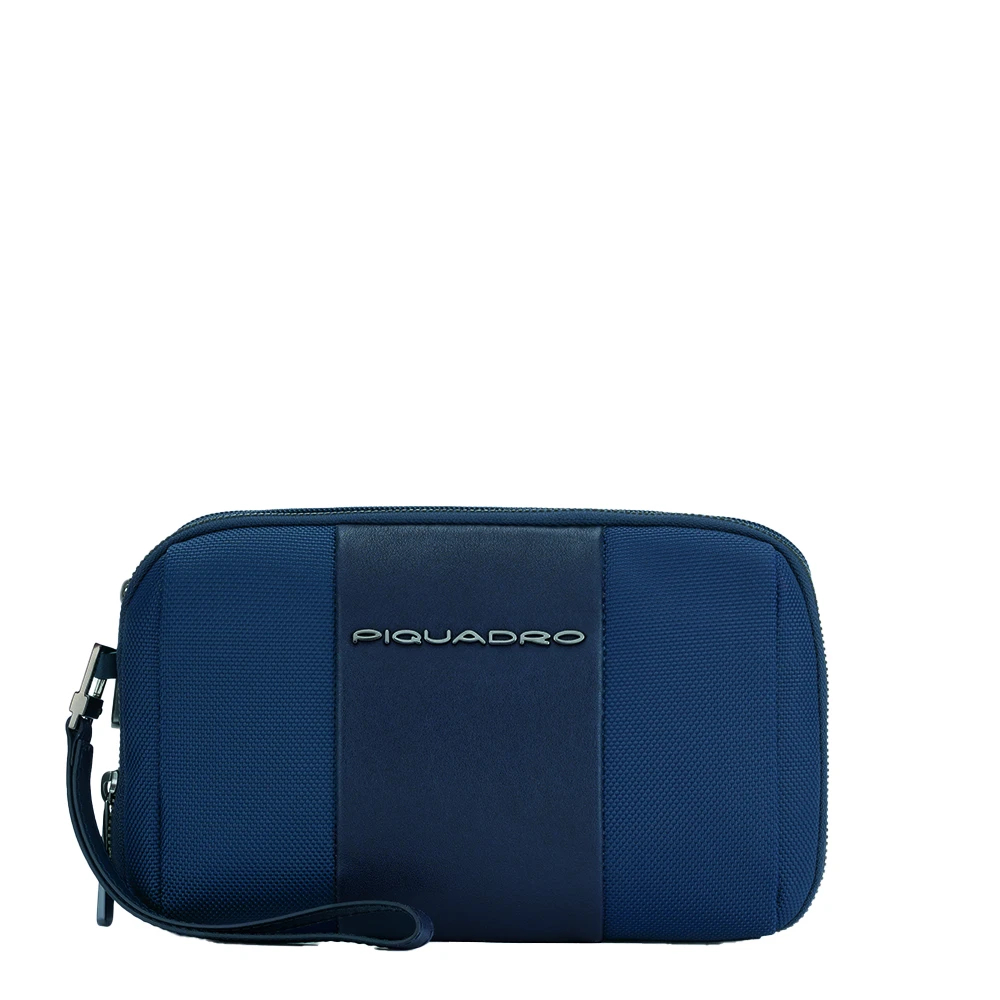 Piquadro Herren Blau - Pochette Tasche Aus Stoff - Bags - One Size