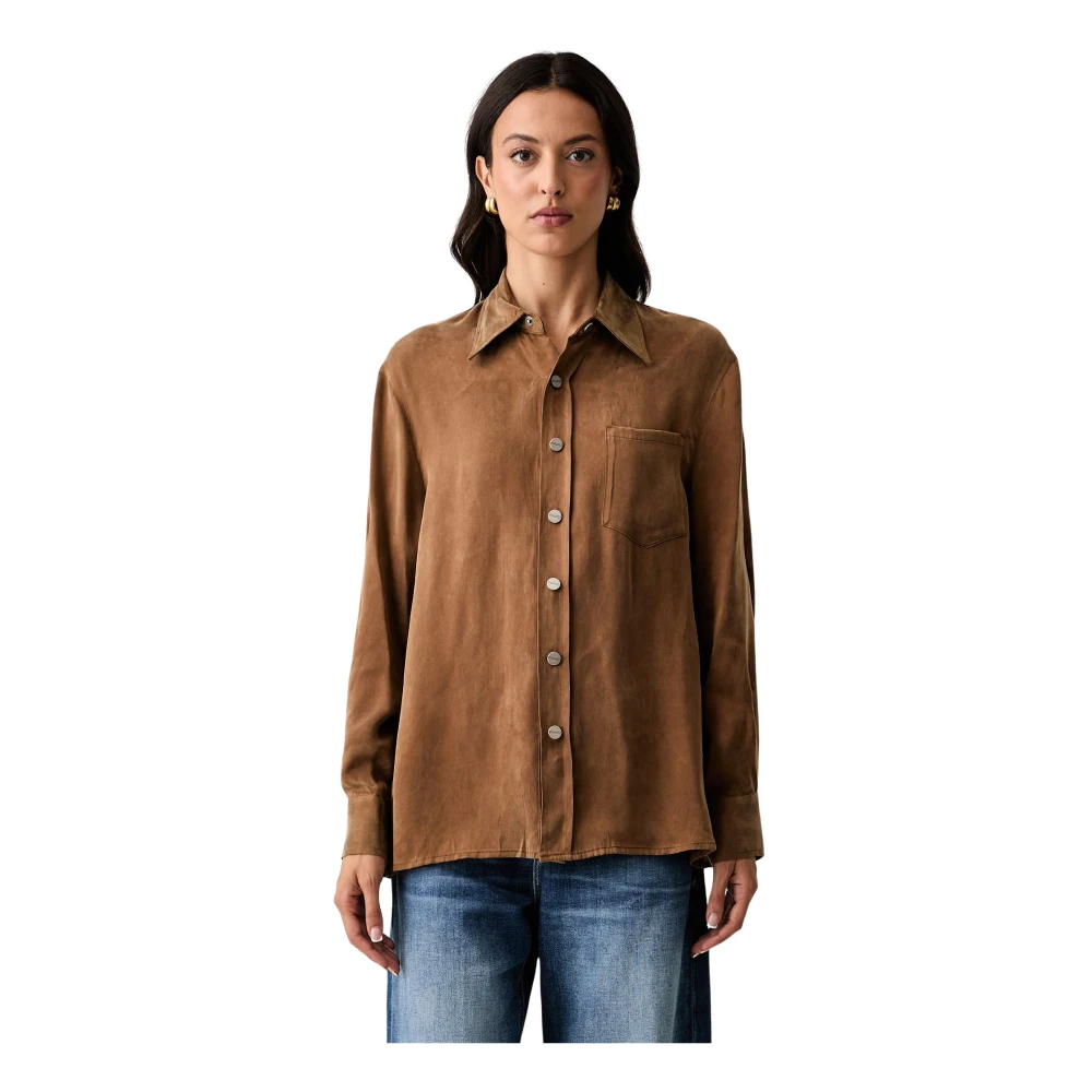Pinko , Damen, Blusen & Hemden, Braun, L - Bild 2