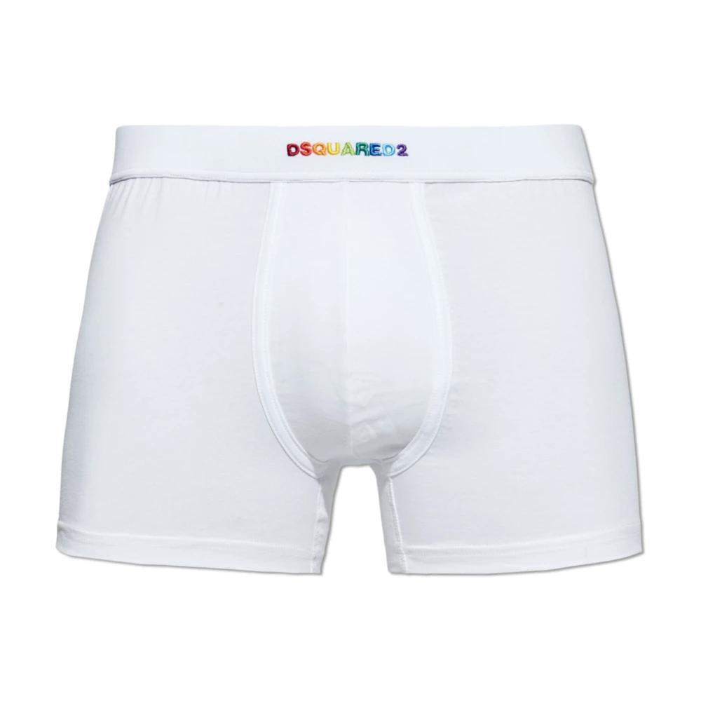 Dsquared2 Herren Weiß - Baumwoll-Boxershorts Mit Logo - Underwear - Xl