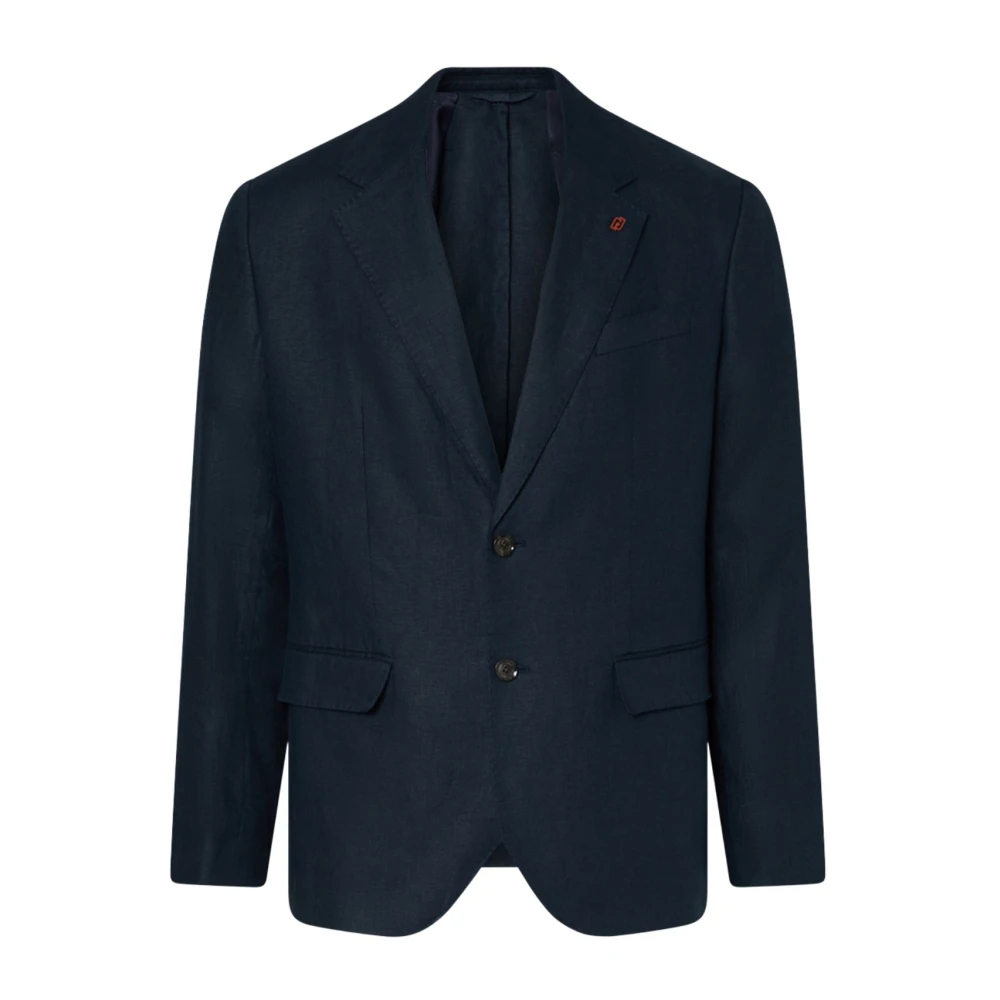 Liu Jo Herren Blau - Giacca Blazer Lino - Jackets - L