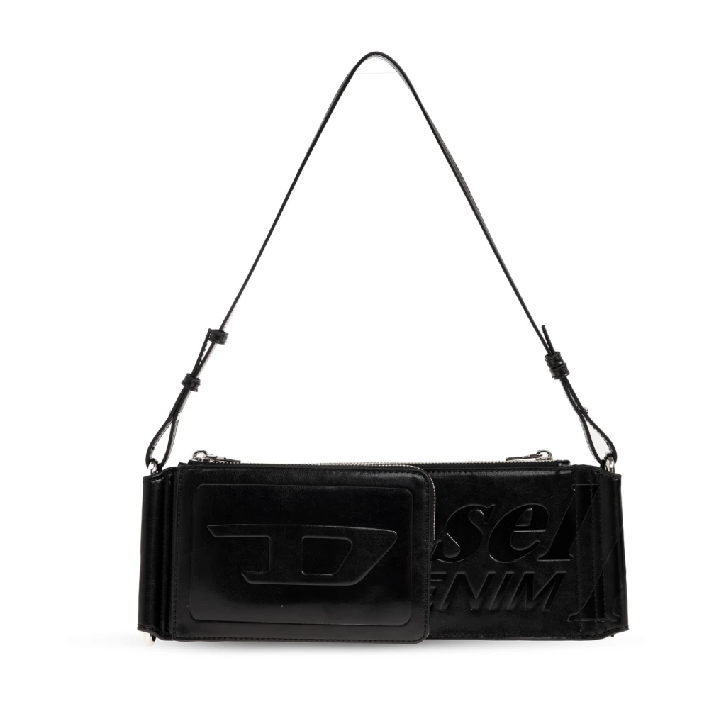 Diesel Unisex Schwarz - Flag-D Shoulder Schultertasche - Bags - K - One Size