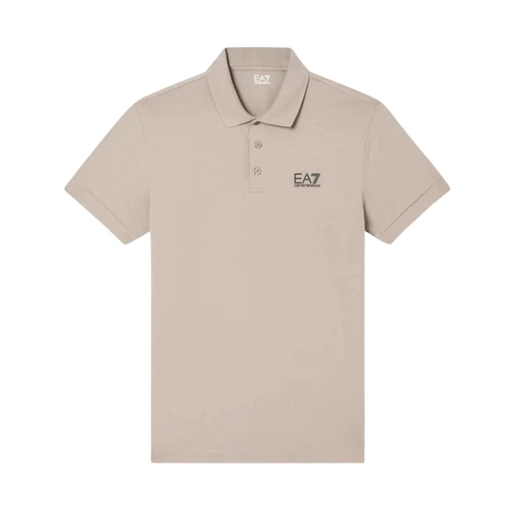 Emporio Armani Ea7 Herren Beige - Polo Mit Logo - Tops - Xl