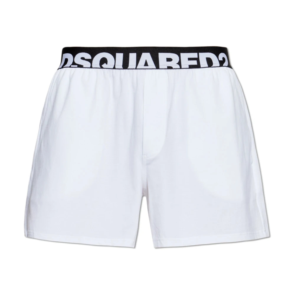 Dsquared2 Herren Weiß - Baumwoll-Boxershorts Mit Logo - Underwear - Xl