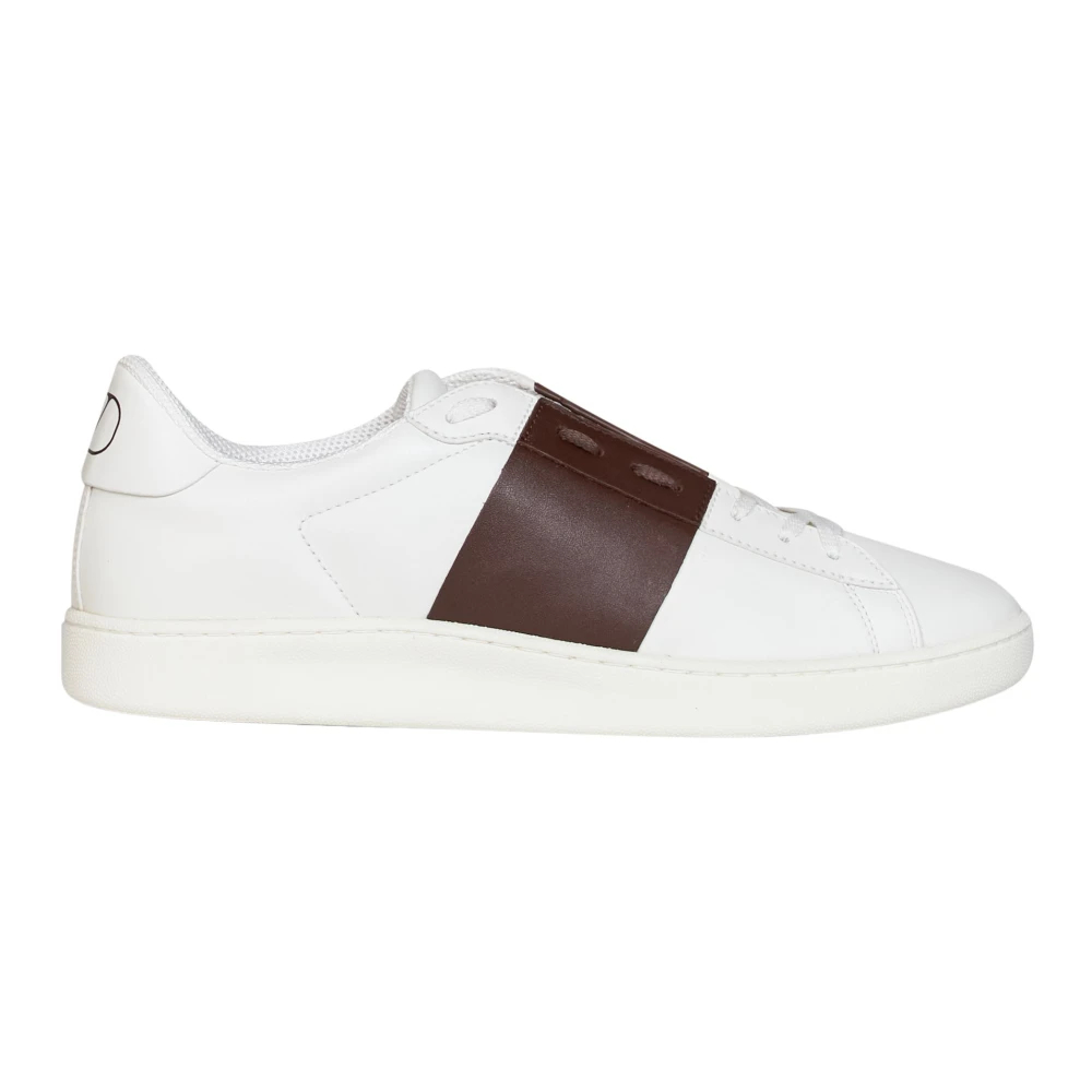 VALENTINO GARAVANI | White and bark brown nappa calfskin Open Royco sneakers | male | 42 - Bild 4