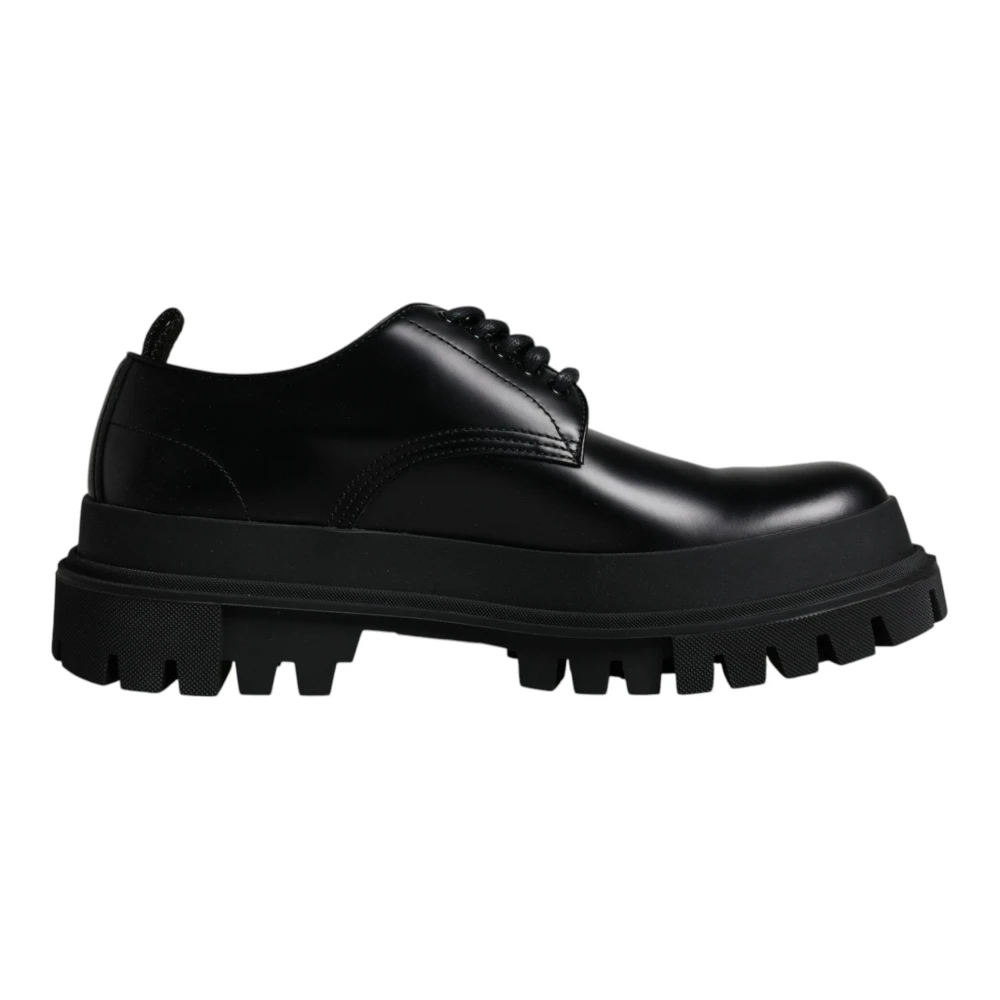 Dolce & Gabbana Herren Schwarz - Derby Schnürschuhe - Shoes - K - 45 Eu
