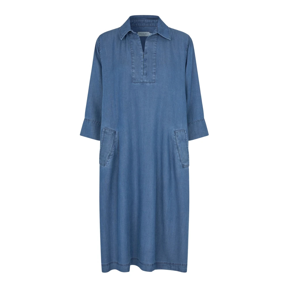 VAN GRAAF Masai Damen Blau Jeanskleid Lyocell Größe 36 - Bild 3