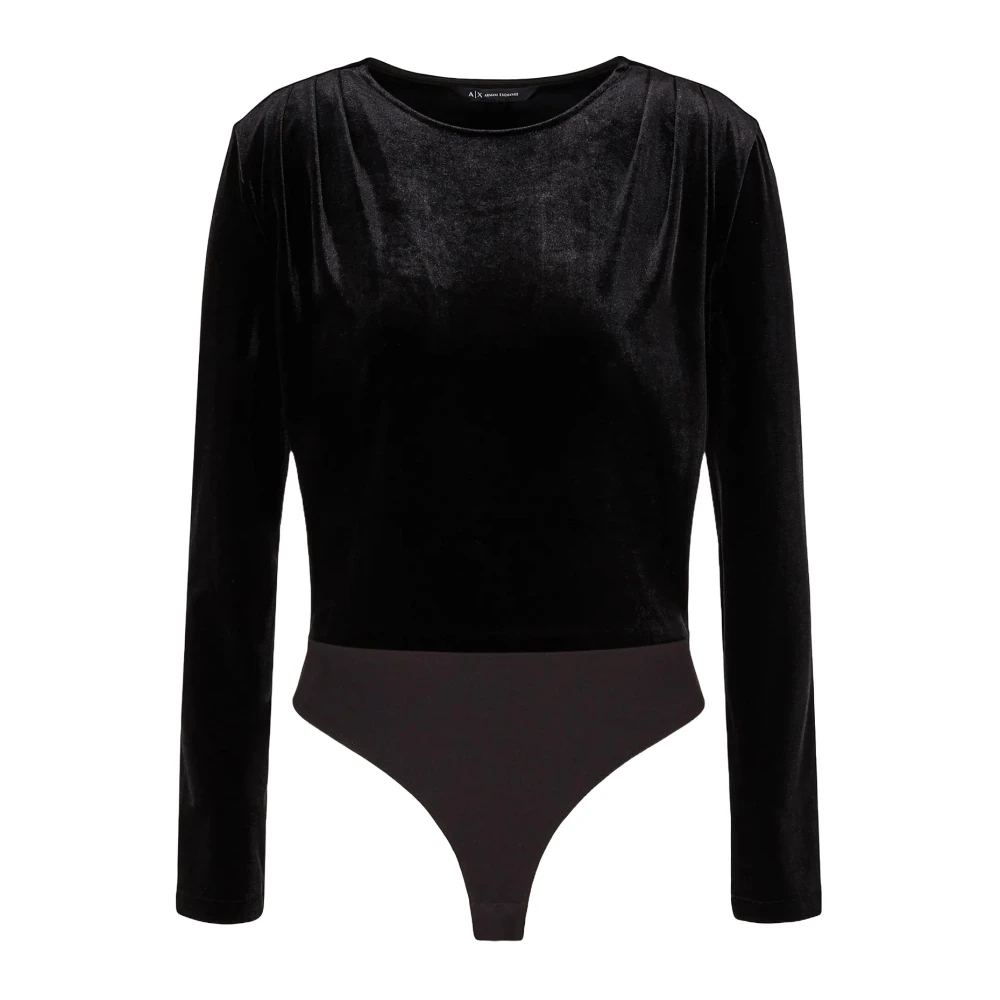 Armani Exchange Damen Schwarz - Er Pullover Langarm Einfarbig - Tops - K - S