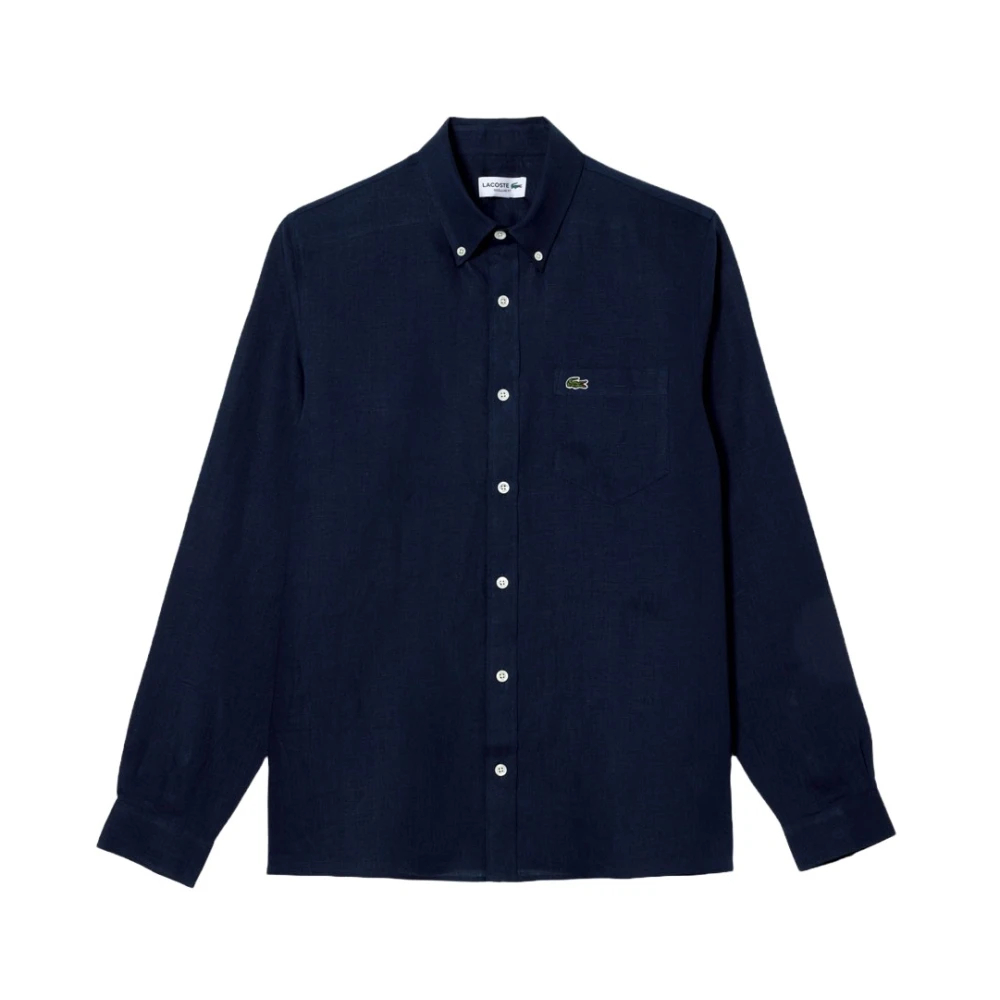 Lacoste Herren Blau - Es Leinen Kurzarmhemd - Shirts - 2XL