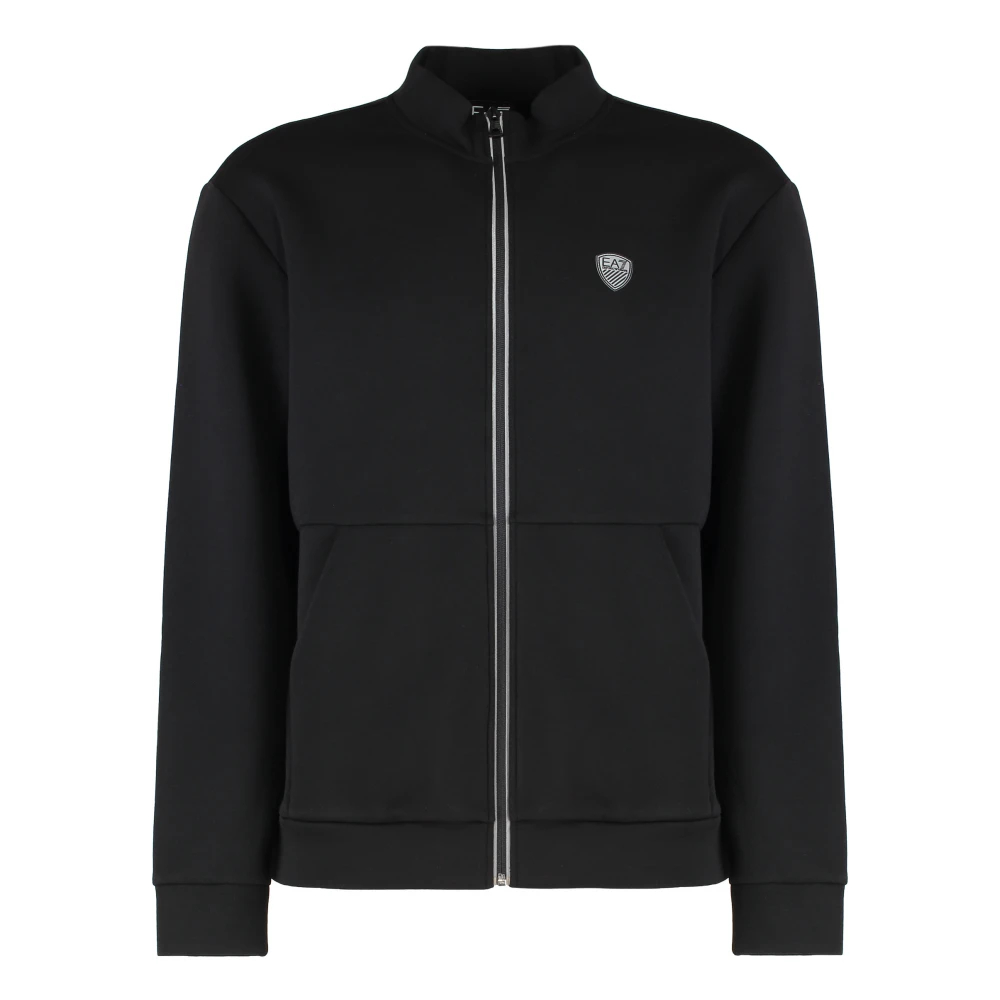 Emporio Armani Ea7 Herren Schwarz - Techno Trainingsanzug Mit Durchgehendem Reißverschluss - Sweatshirts & Hoodies - K - 2XL