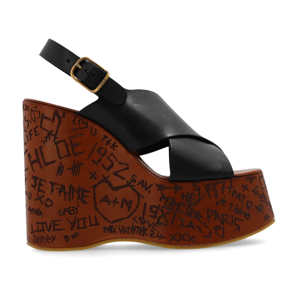 Chloé, Damen, Sandalen, CHLOE CHC24A02YLU, Schwarz, (40) - Bild 4