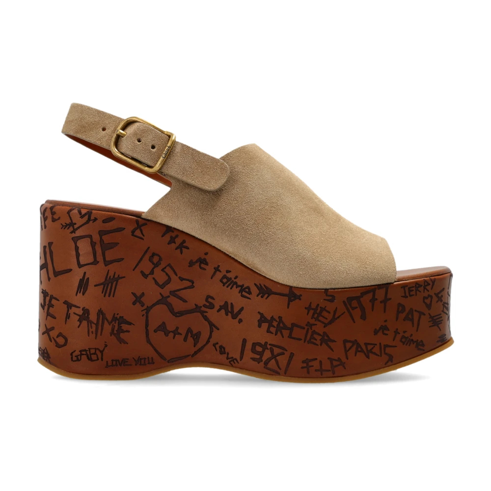 Chloé - Maxime Wedge Sandal - Shoes - Damen - Beige - 41 Eu - Bild 7
