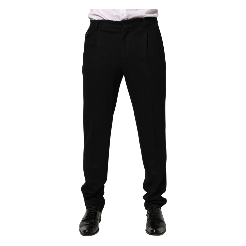 Dolce & Gabbana Herren Schwarz - Woll-Skinny-Anzughose - Trousers - K - M