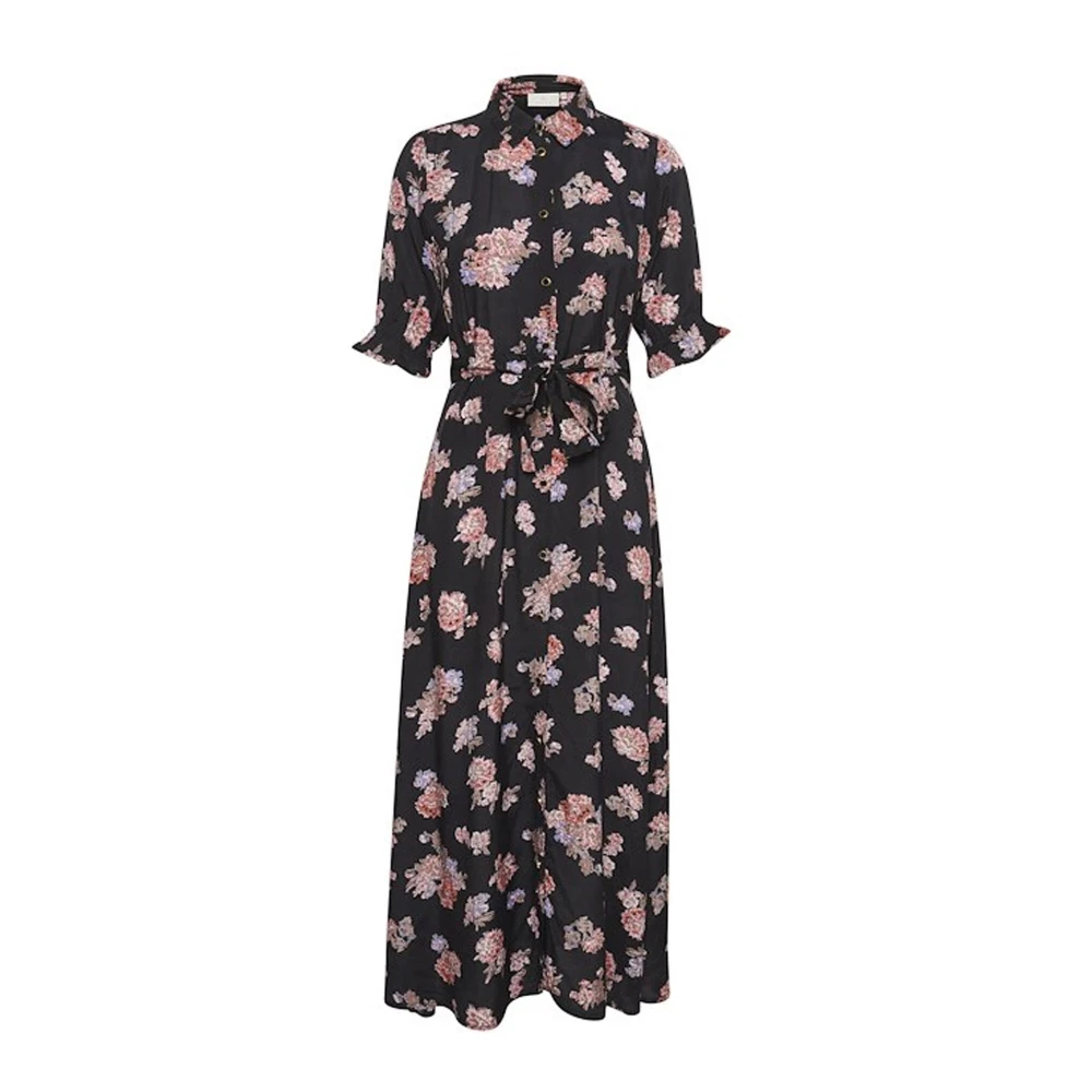 Kaffe Damen Schwarz Langes Kleid, Velana - Bild 5