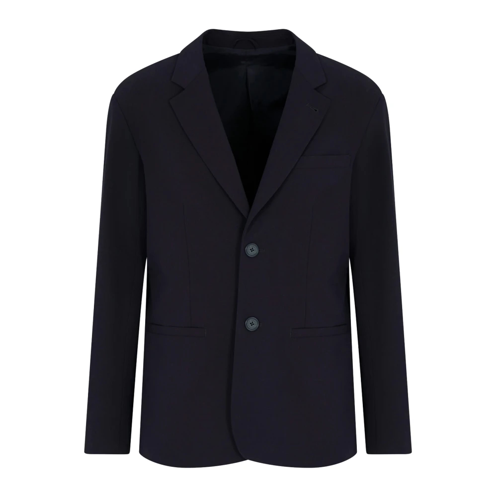 Armani Exchange Herren Blau - Einreihige Zwei-Knopf-Jacke - Jackets - Xs