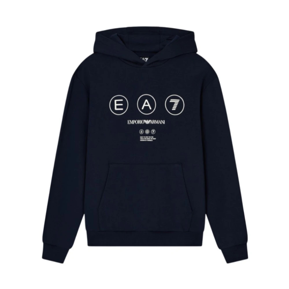 Emporio Armani Ea7 Herren Blau - Logo Series Kapuzenpullover - Sweatshirts & Hoodies - Xl