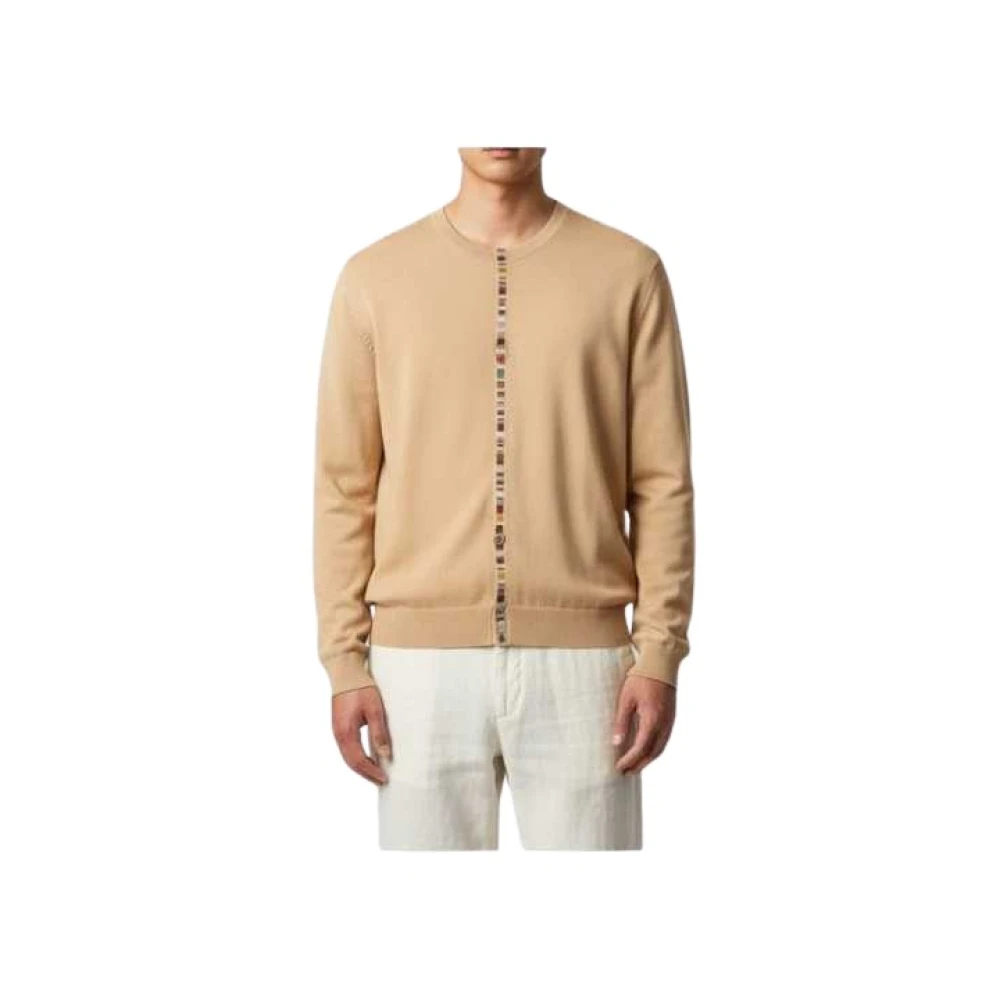 Paul Smith Herren Beige - Feiner Pullover Mit Bayadère-Streifen - Knitwear - Xl