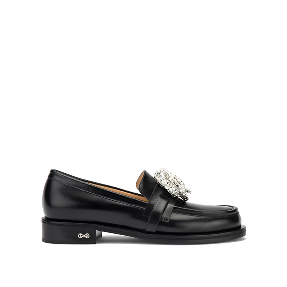 Mach & Mach Damen Schwarz - Klassische E Loafer - Shoes - K - 37 1/2 Eu