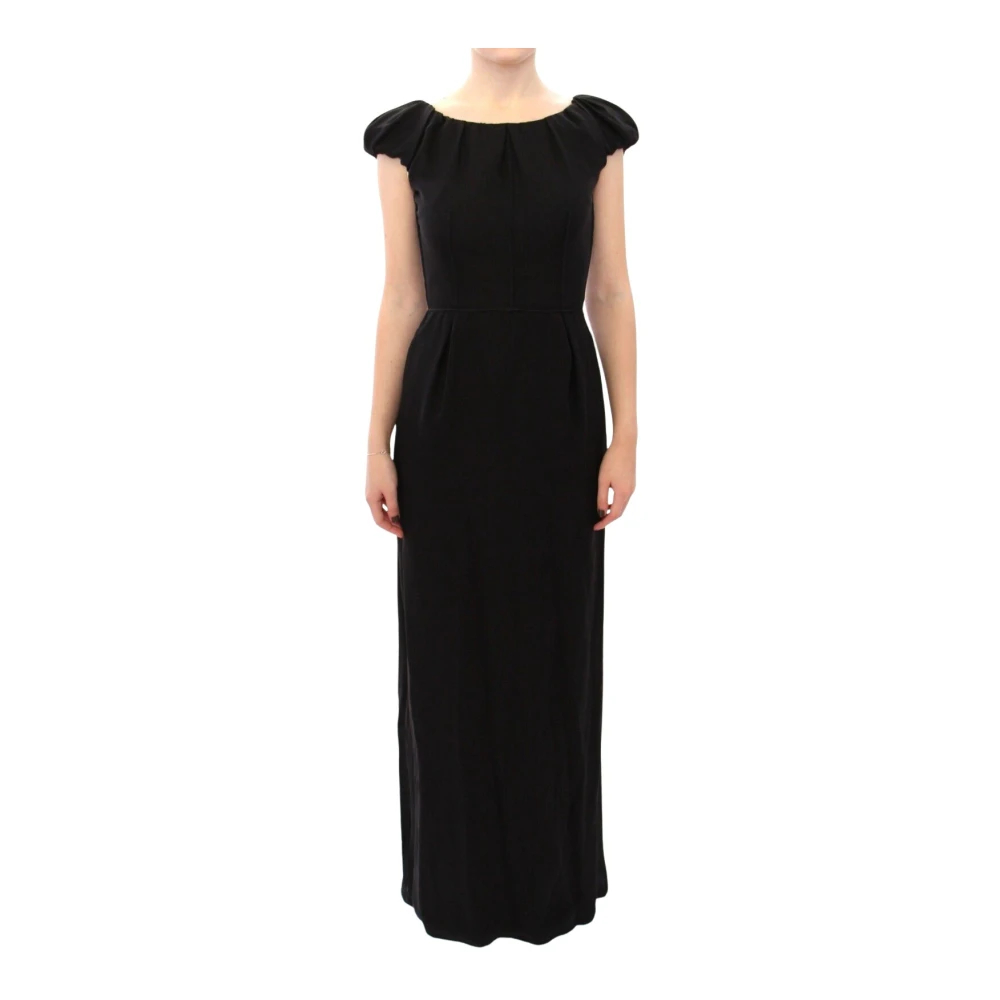 Dolce & Gabbana Damen Schwarz - Seidenkleid Mit Kurzen Ärmeln - Dresses - K - S