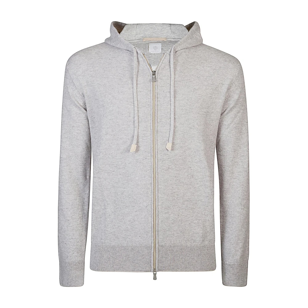 Eleventy Herren Grau - Maglia Full Zip Cappuccio - Knitwear - L