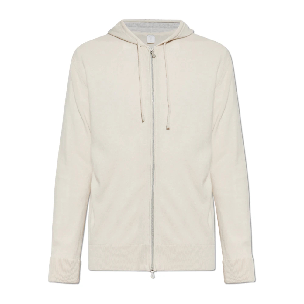 Eleventy Herren Beige - Kaschmir-Strickjacke Mit Kapuze - Knitwear - L