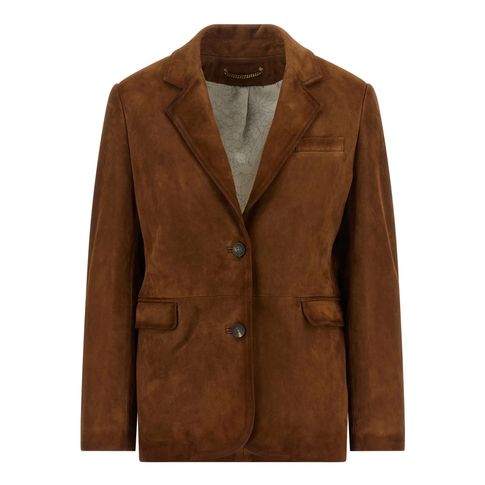 Golden Goose Damen Braun - Robyn Wachs-Wildlederjacke - Jackets - Xs