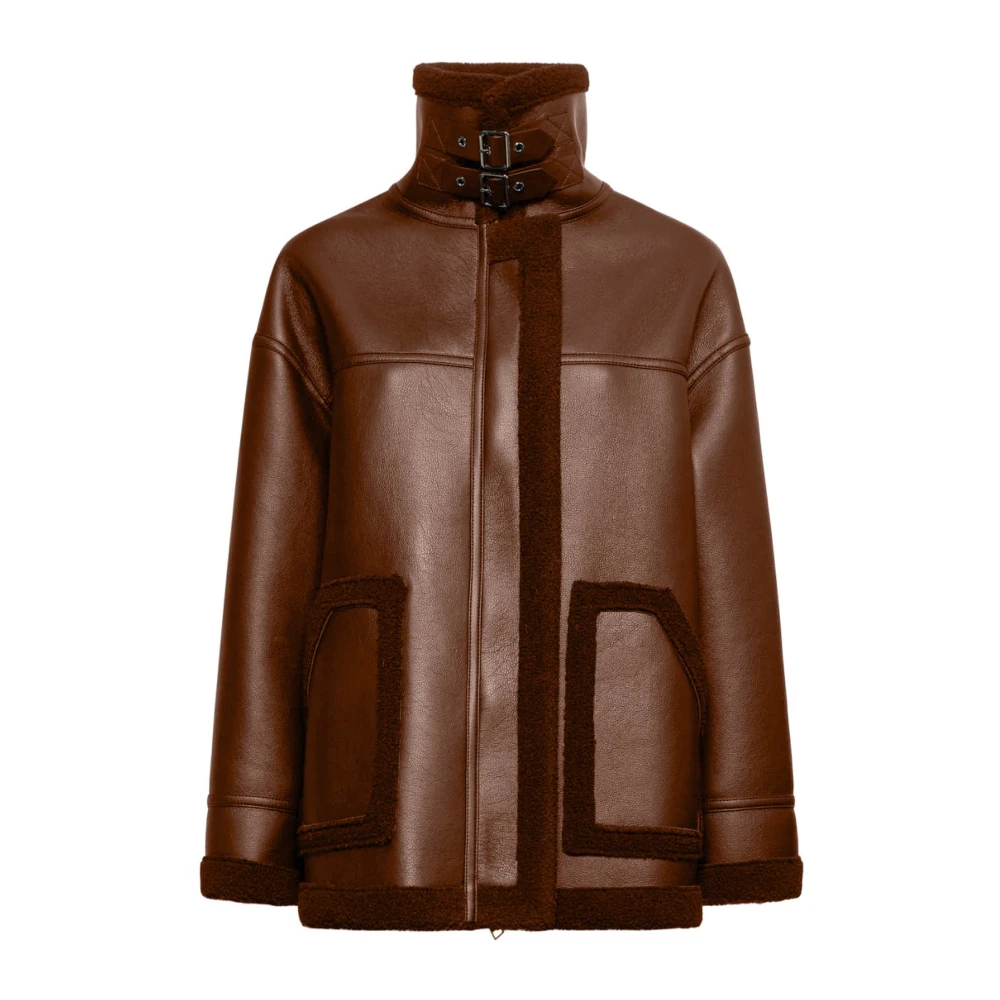 Silvian Heach Damen Braun - Faux Fur Shearling Jackets - Jackets - Xs