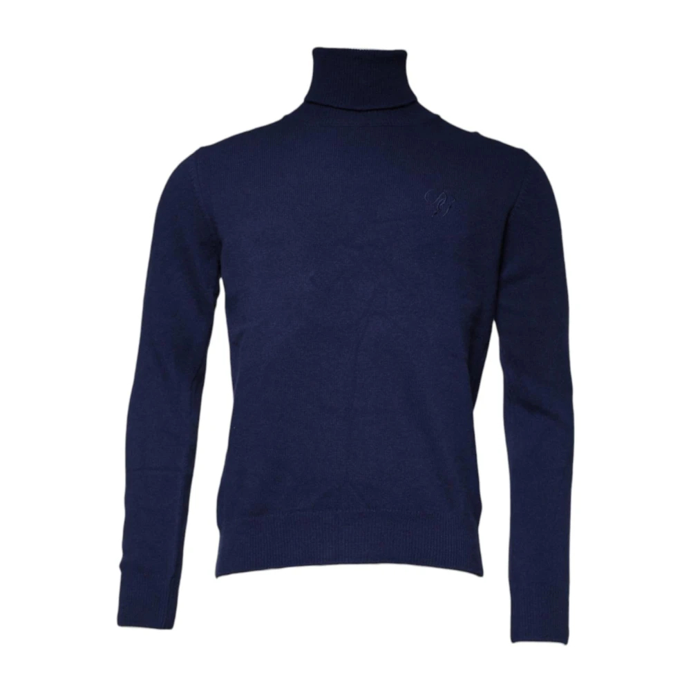 Dolce & Gabbana Herren Blau - Er Wollstrick Rollkragenpullover - Knitwear - M