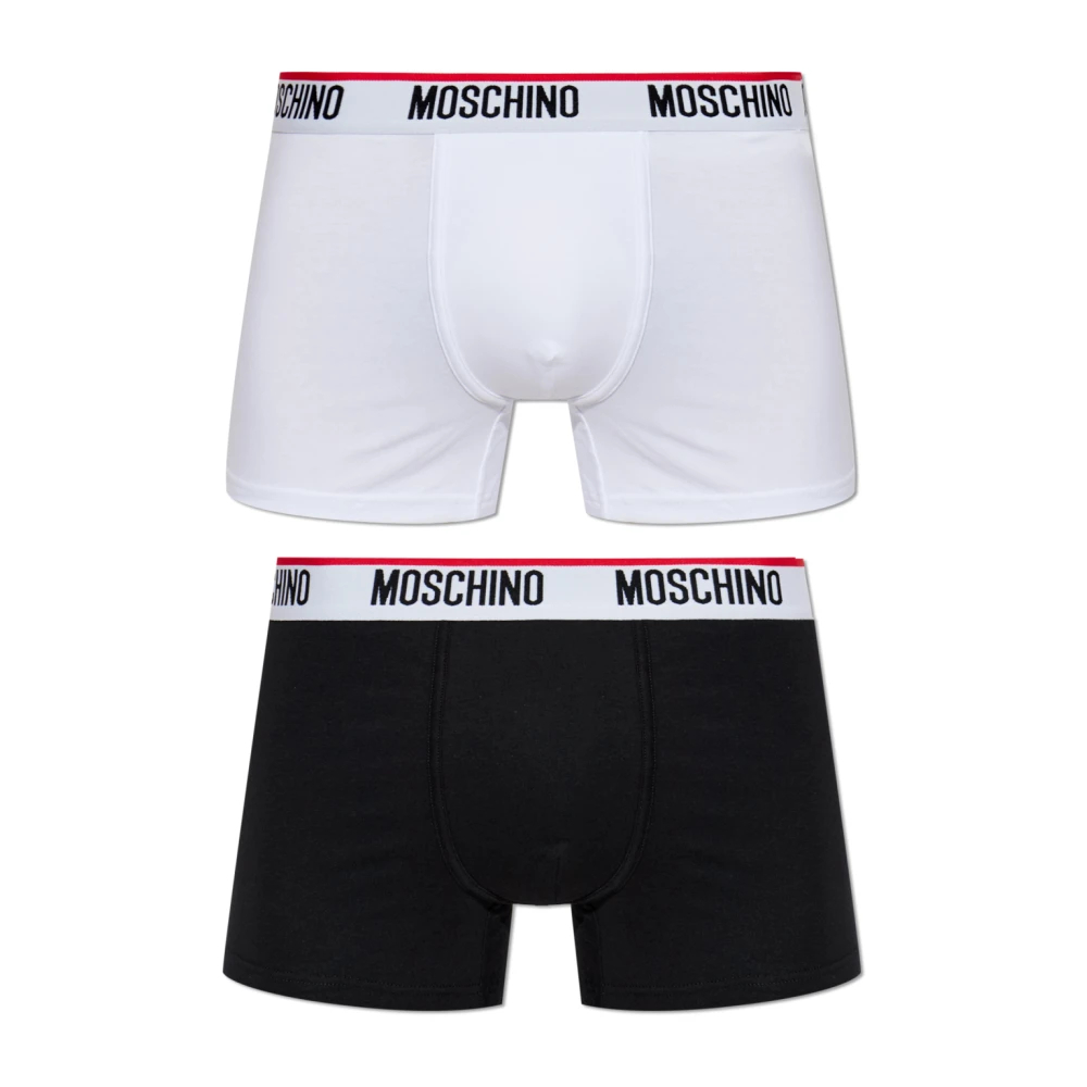 Moschino Herren Schwarz - Cotton Boxer Briefs 2Er-Pack - Underwear - K - 2XL