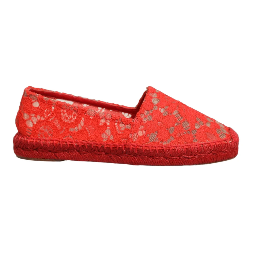 Dolce & Gabbana Damen Rot - Taormina Espadrilles Mit Spitze - Shoes - 37 Eu