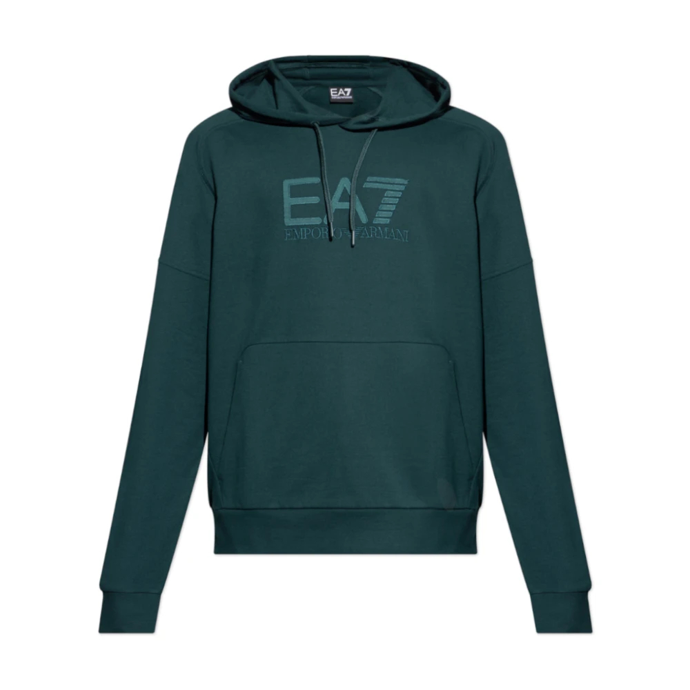 Emporio Armani Ea7 Herren Grün - Logo Series Kapuzenpullover - Sweatshirts & Hoodies - S