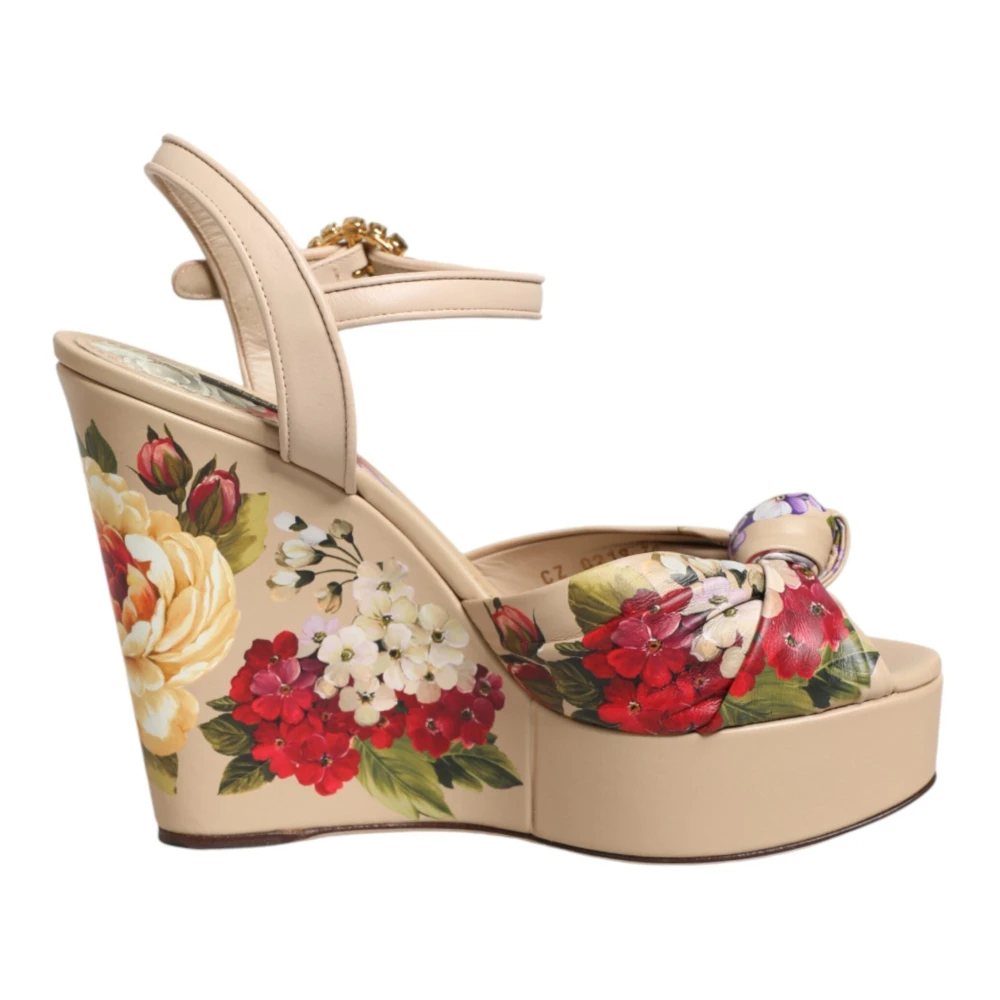 Dolce & Gabbana Damen Multicolor - Sandalen Mit Keilabsatz - Shoes - Mehrfarbig - 36 Eu